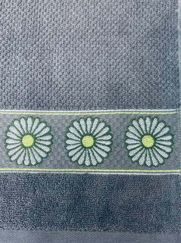 ВАСИЛИСА полотенце кухонное махровое прованс серый ромашки 33*60см